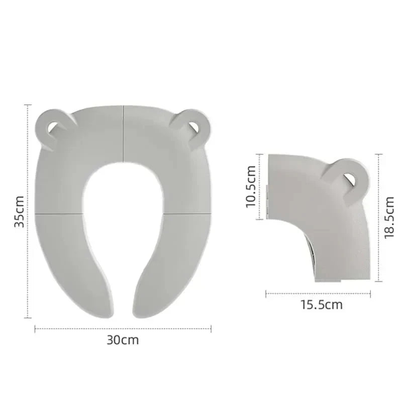 Foldable Children's Toilet Seat Cover with Cartoon Design