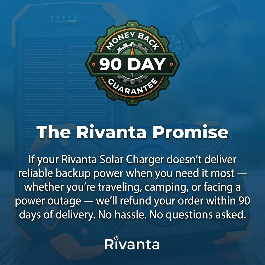 Rivanta Solar Power Bank Emergency Power Bank IPX4