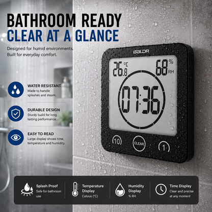 Waterproof Shower Timer for Bathroom
