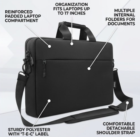 Laptop Shoulder Bag 14-17 Inch TSA Compliant