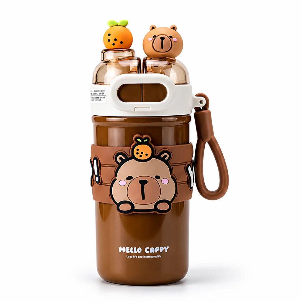 Insulated Stainless Steel Children's Water Bottle with Two Compartments (520 ml)