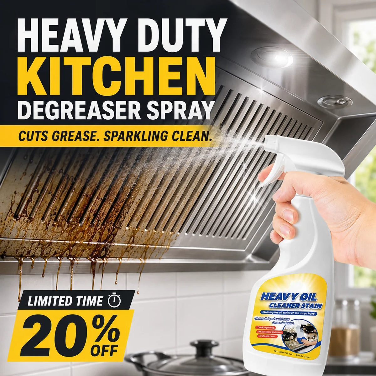 Kitchen Degreaser Spray for Kitchen Surfaces