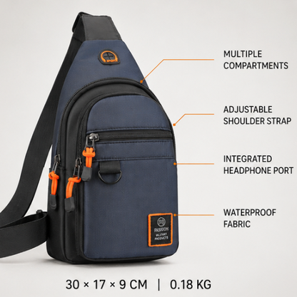 Waterproof Shoulder Bag with Multiple Compartments