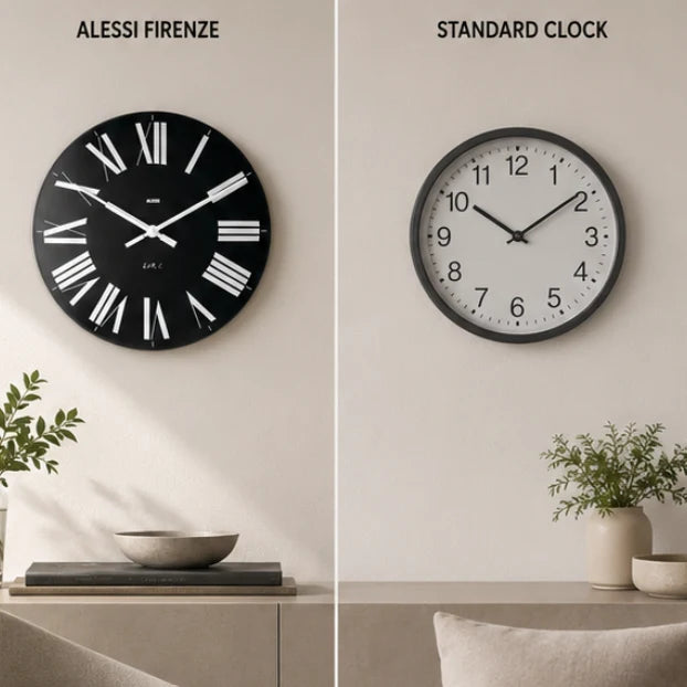 Alessi Firenze Wall Clock with Roman Numerals