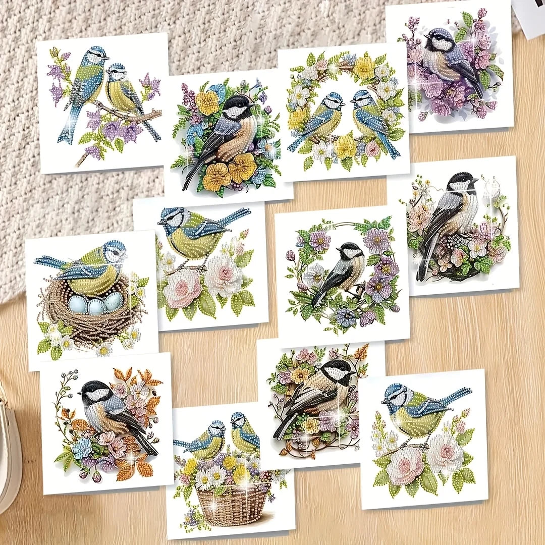 Diamond Painting Greeting Card Set 12 Pieces