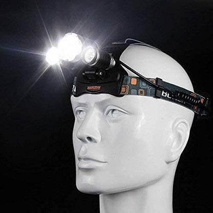 20,000 Lumen Rechargeable LED Headlamp IPX5