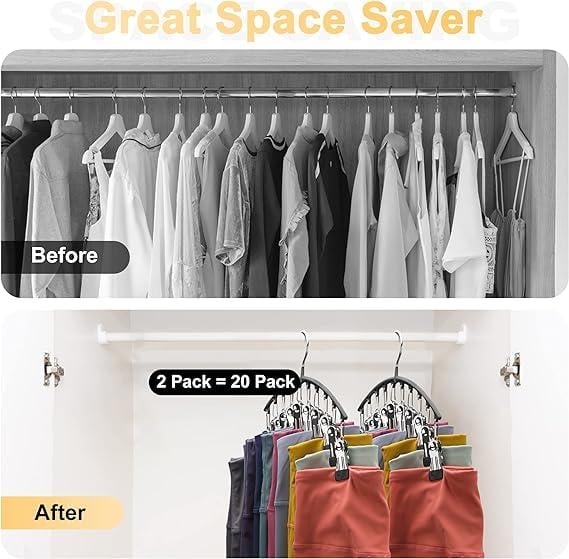 Leggings Organizer Clothes Hanger with Rubber Clips