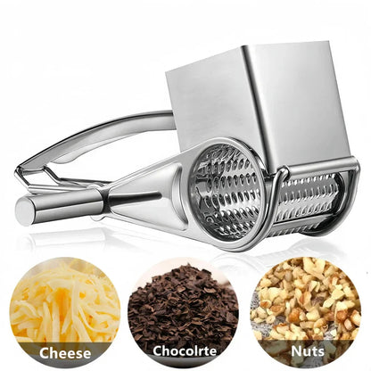 Rotary Grater for Cheese Made of Stainless Steel