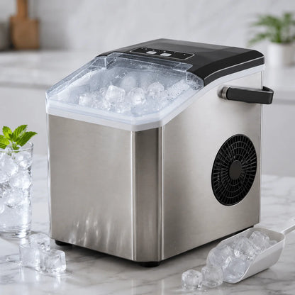 ICEFLOW Compact Ice Maker with Transparent Lid