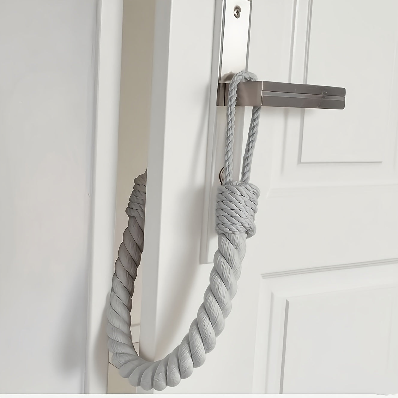 Retro Rope Door Stopper — No Drilling Required
