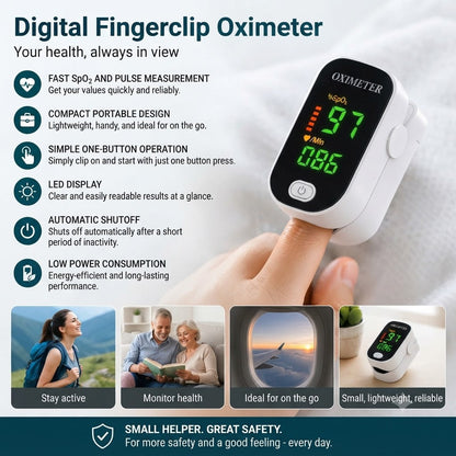Digital Finger Pulse Oximeter with LED Display