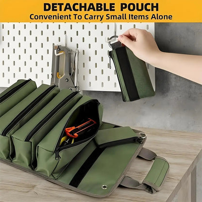 Tool Roll Bag with Removable Pockets
