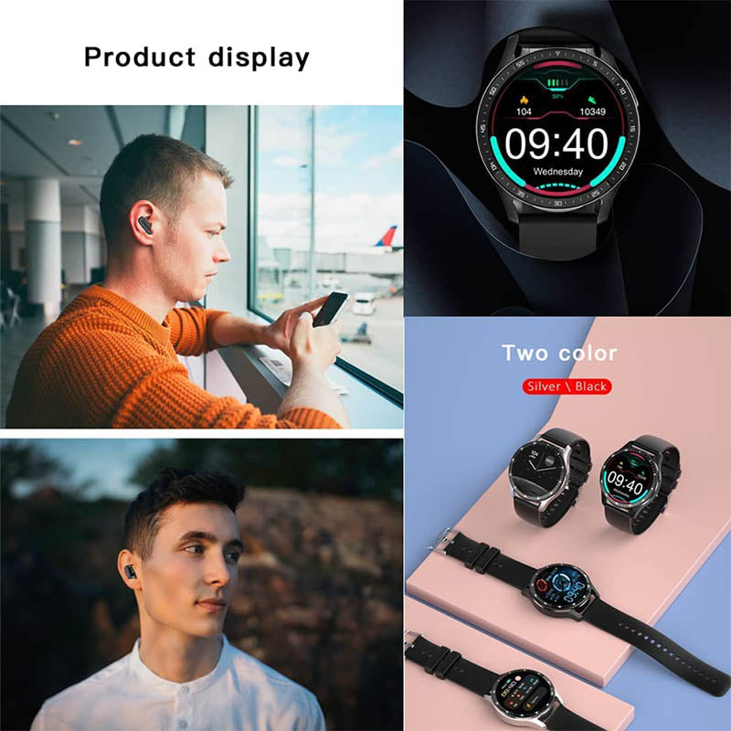 2-in-1 Smartwatch with Bluetooth Headphones
