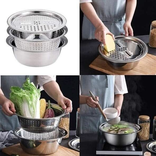 PureCraft Stainless Steel Sieve & Colander Set