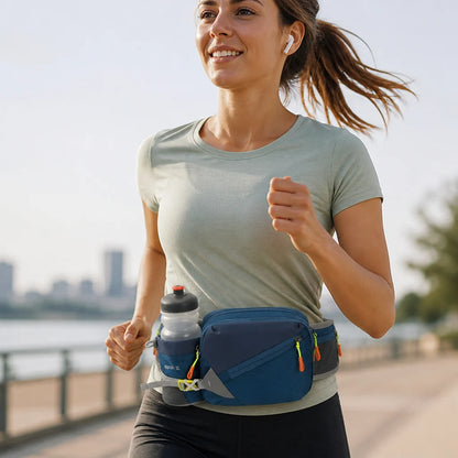 Ultralight Oxford Fabric Hip Bag for Running (with Bottle and Phone Pockets)