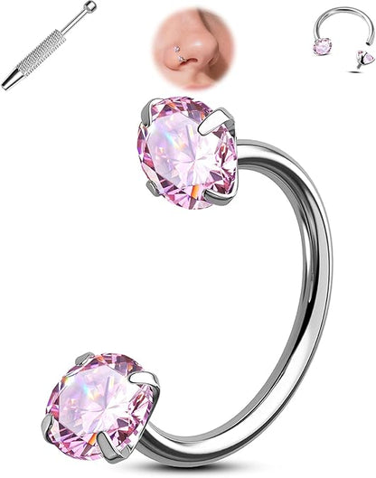 Horseshoe ring nose with internal thread