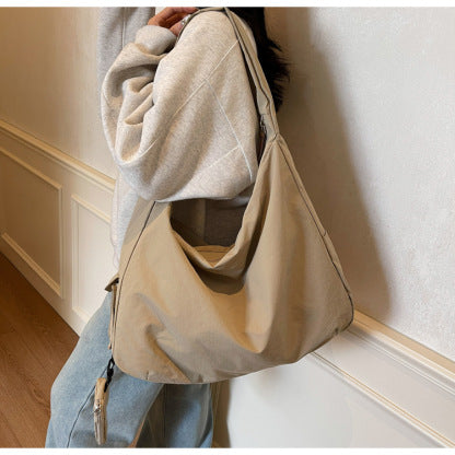 Large Shoulder Bag with Zipper