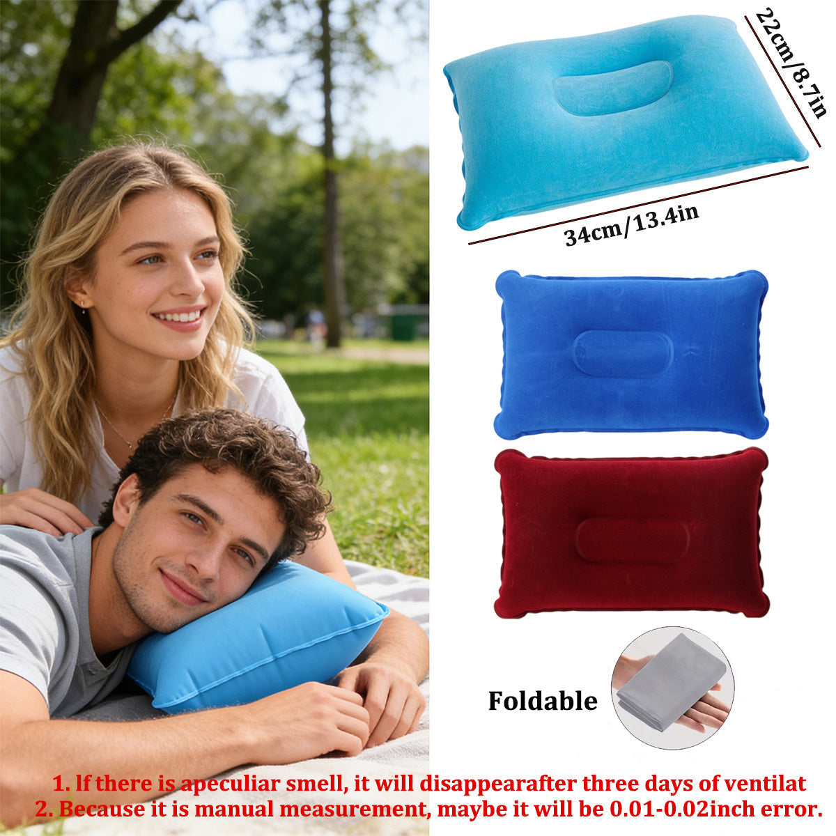 Inflatable Travel Pillow Set 2-Piece