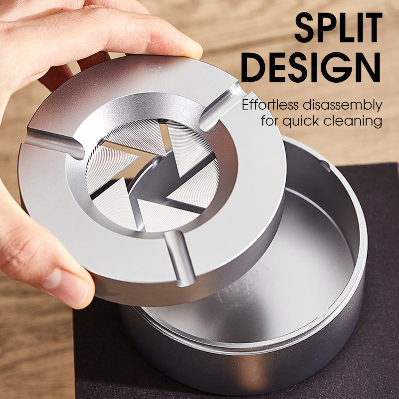 Stainless Steel Ashtray with Rotating Lid