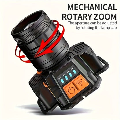 Headlamp with USB Battery 2400mAh