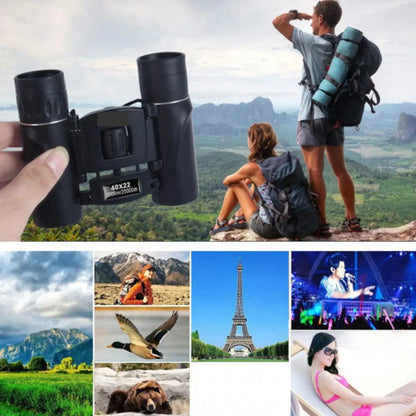 40x22 Folding Binoculars for Travel and Outdoor Use