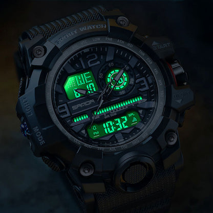 Men's Multifunction Watch with Luminous Display & Water Resistance
