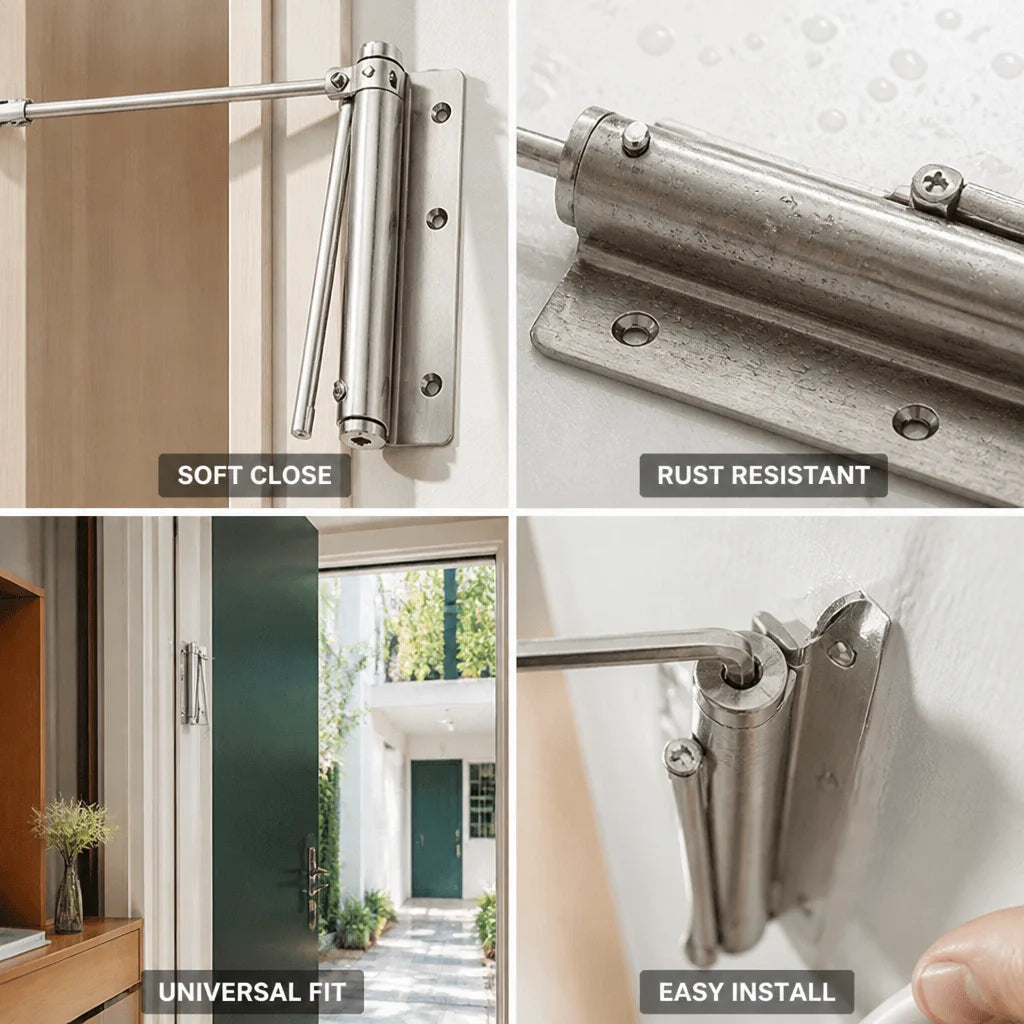 Quiet Stainless Steel Door Dampers with Soft-Close Function