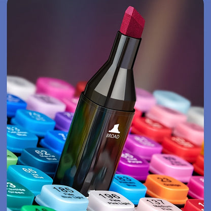 Alcohol Marker Set 168 Colors, Double-Sided