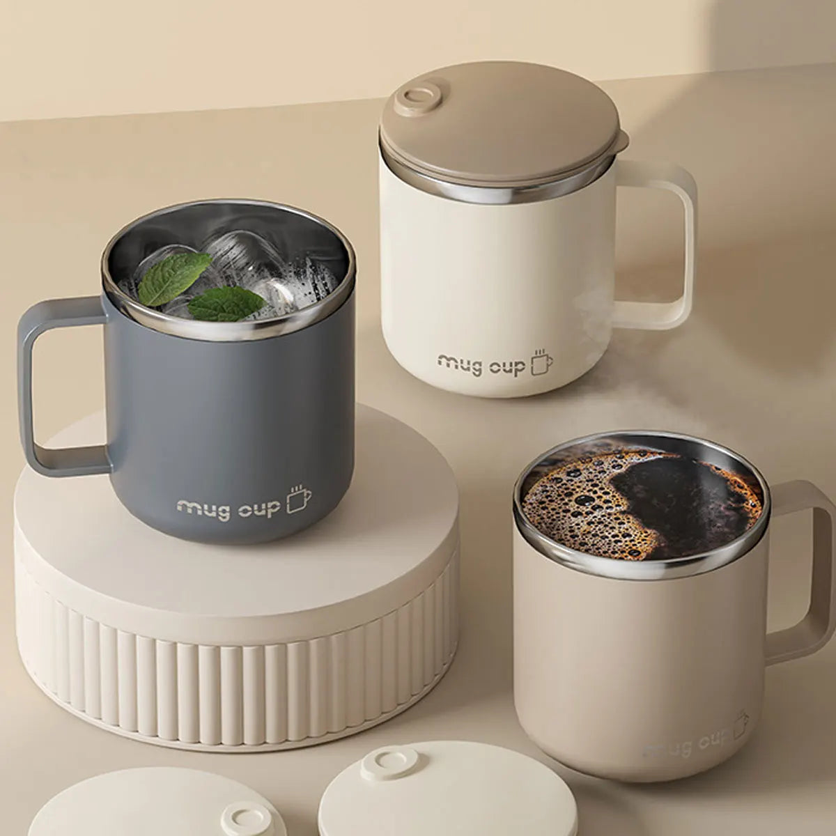 Insulated Stainless Steel Coffee Mug with Lid