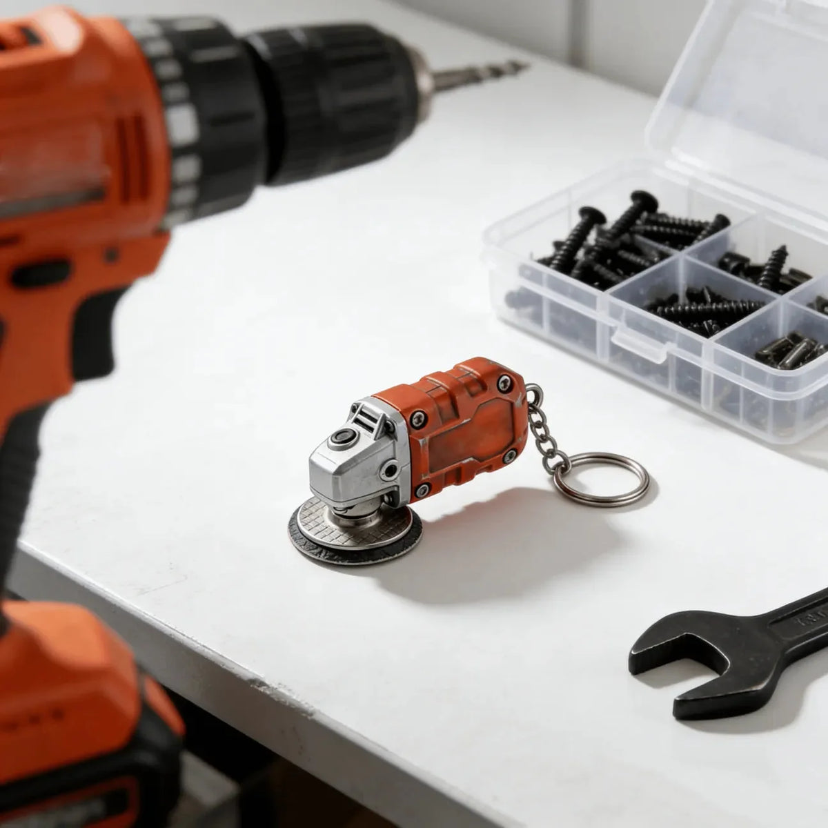 EdgeCraft™ Mini Grinder Keychain — compact, decorative, and always handy