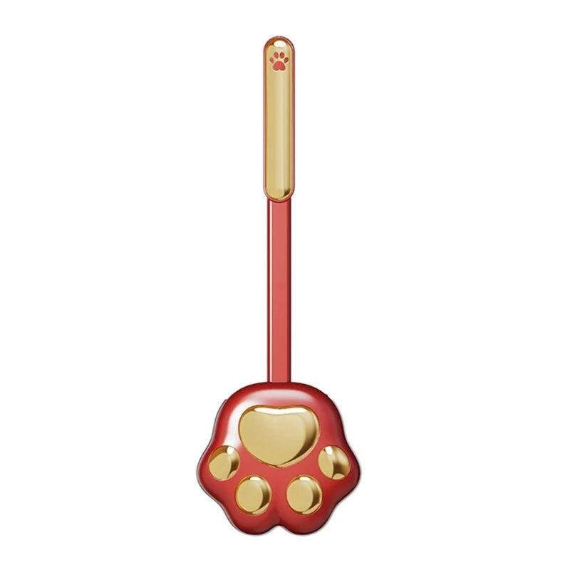 Toilet Brush with Paw Print & Silicone Bristles