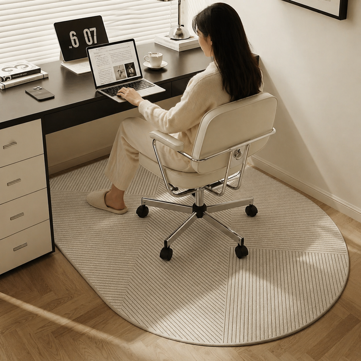 Office Chair Floor Mat Loop Fleece – Floor Protection