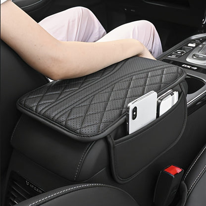 Car Armrest Organizer PU Leather with Pocket