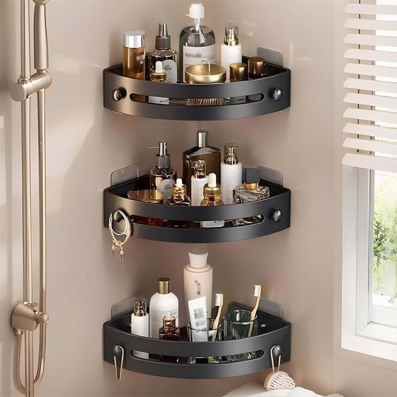 No-Drill Triangle Shower Shelf