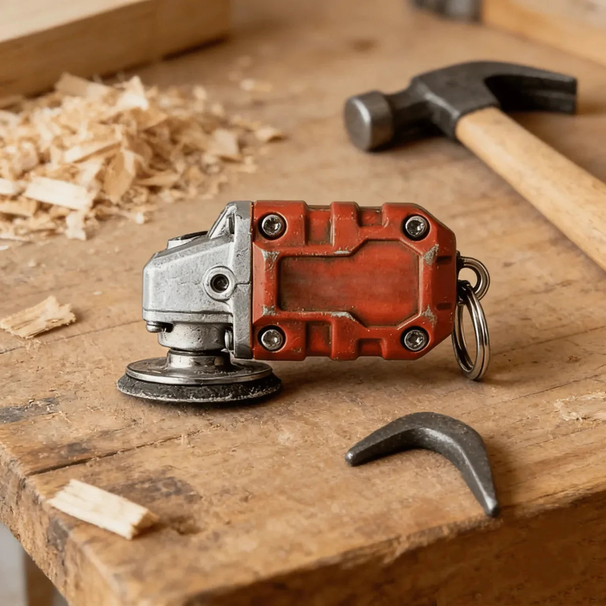 EdgeCraft™ Mini Grinder Keychain — compact, decorative, and always handy