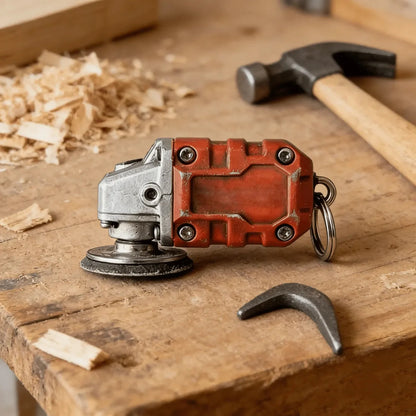 EdgeCraft™ Mini Grinder Keychain — compact, decorative, and always handy