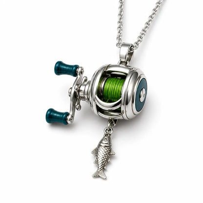 Polished Metal Functional Coil Pendant Necklace