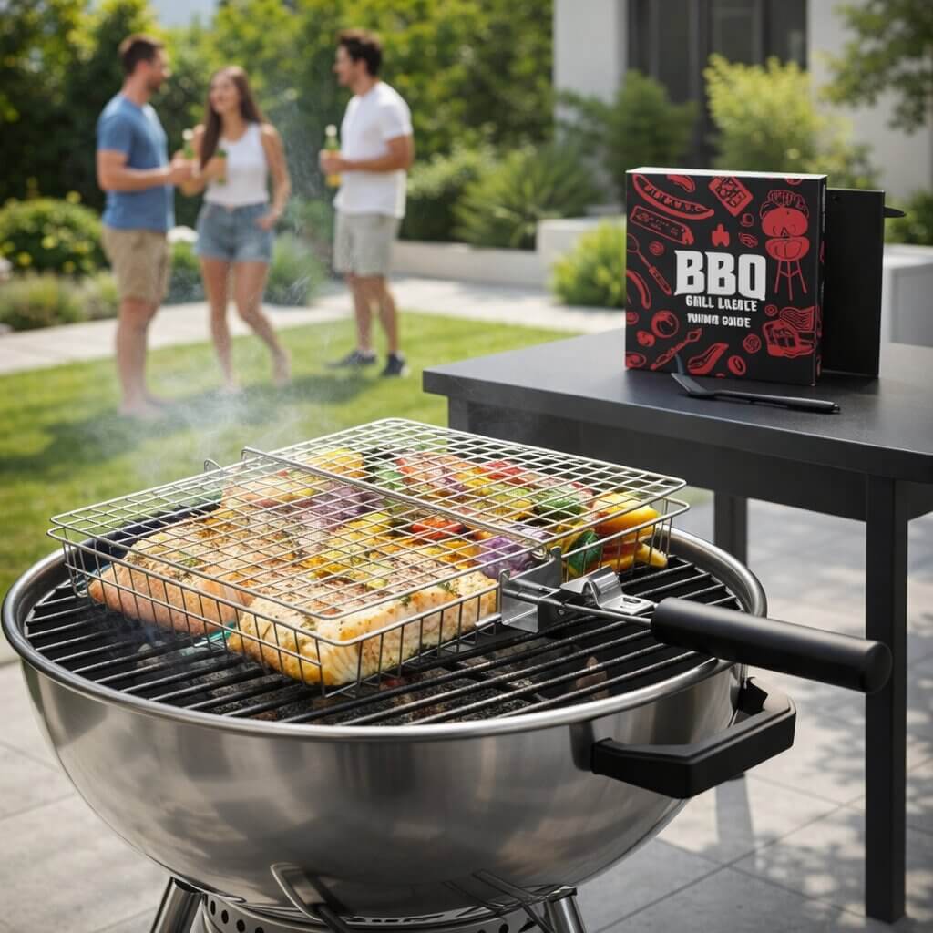 GrillMaster Pro Stainless Steel Grill Basket
