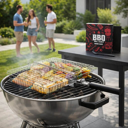 GrillMaster Pro Stainless Steel Grill Basket