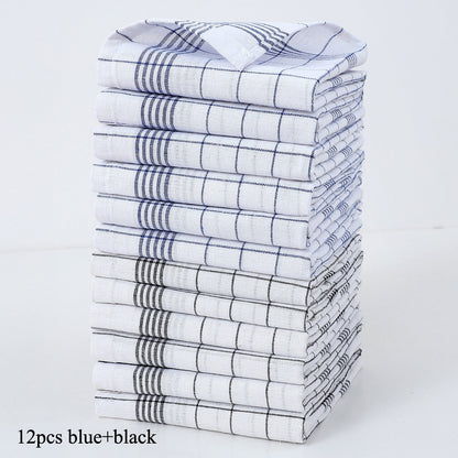 Dish Towel Set 12 Pieces Made of Cotton