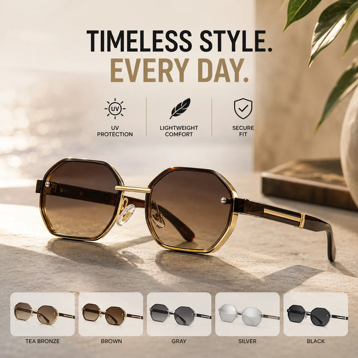 Unisex Designer Sunglasses with UV Protection