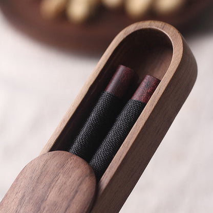 MASU Walnut Wood Chopsticks in Wooden Box