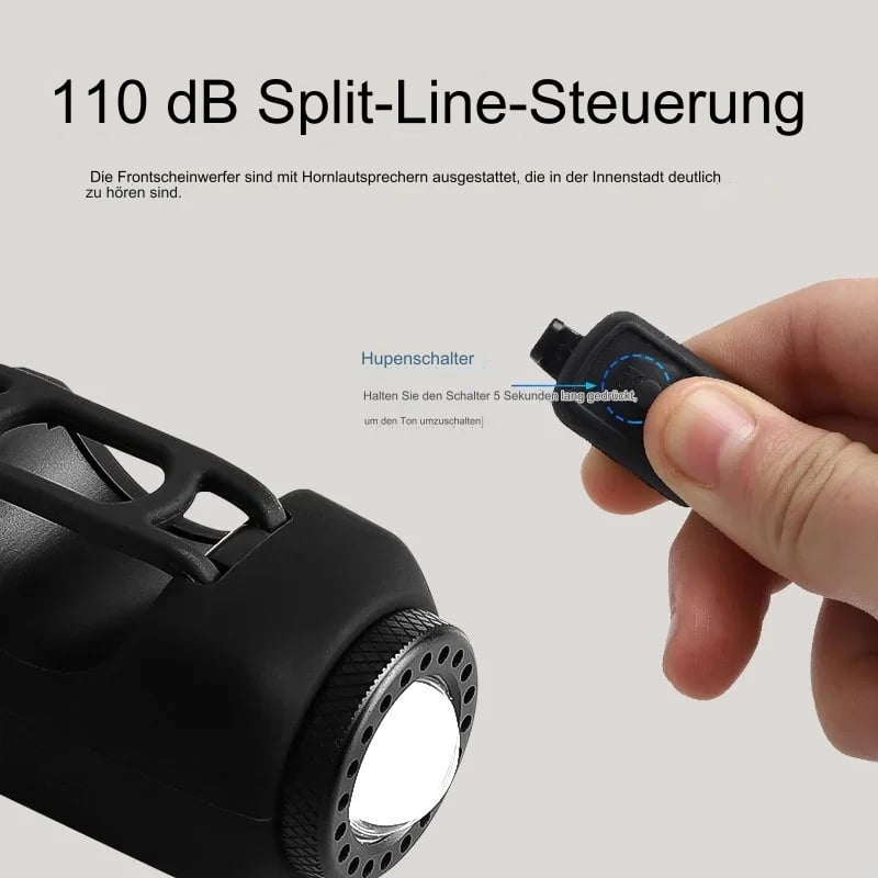 Electronic Bicycle Bell with LED Light