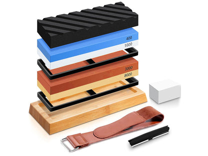 Whetstone Set with 4 Grits and Accessories