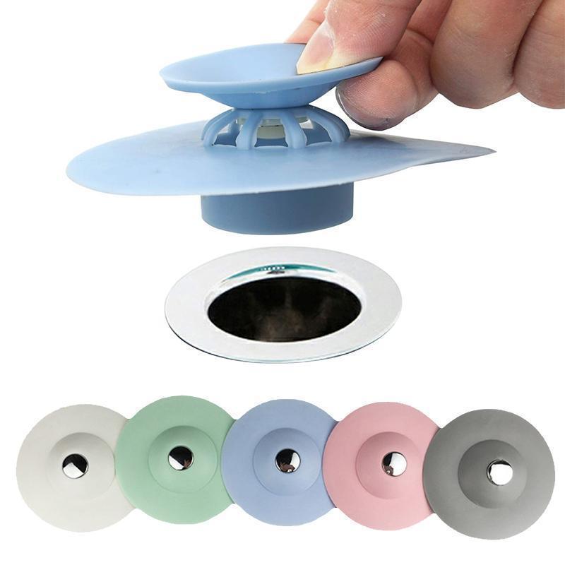 Drain Stopper Silicone with Hair Strainer 4–5 cm