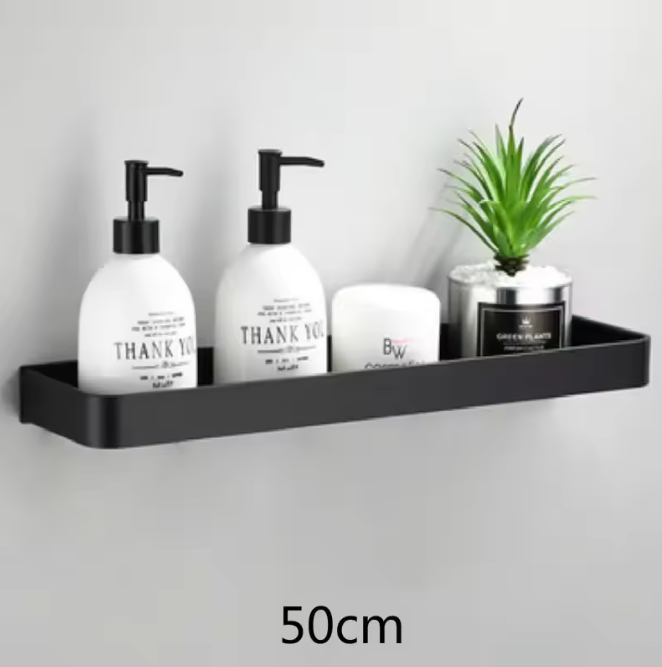 Kellan Wall-Mounted Bathroom Shelf Black