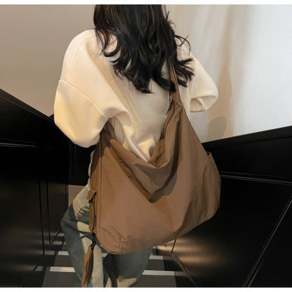 Large Shoulder Bag with Zipper