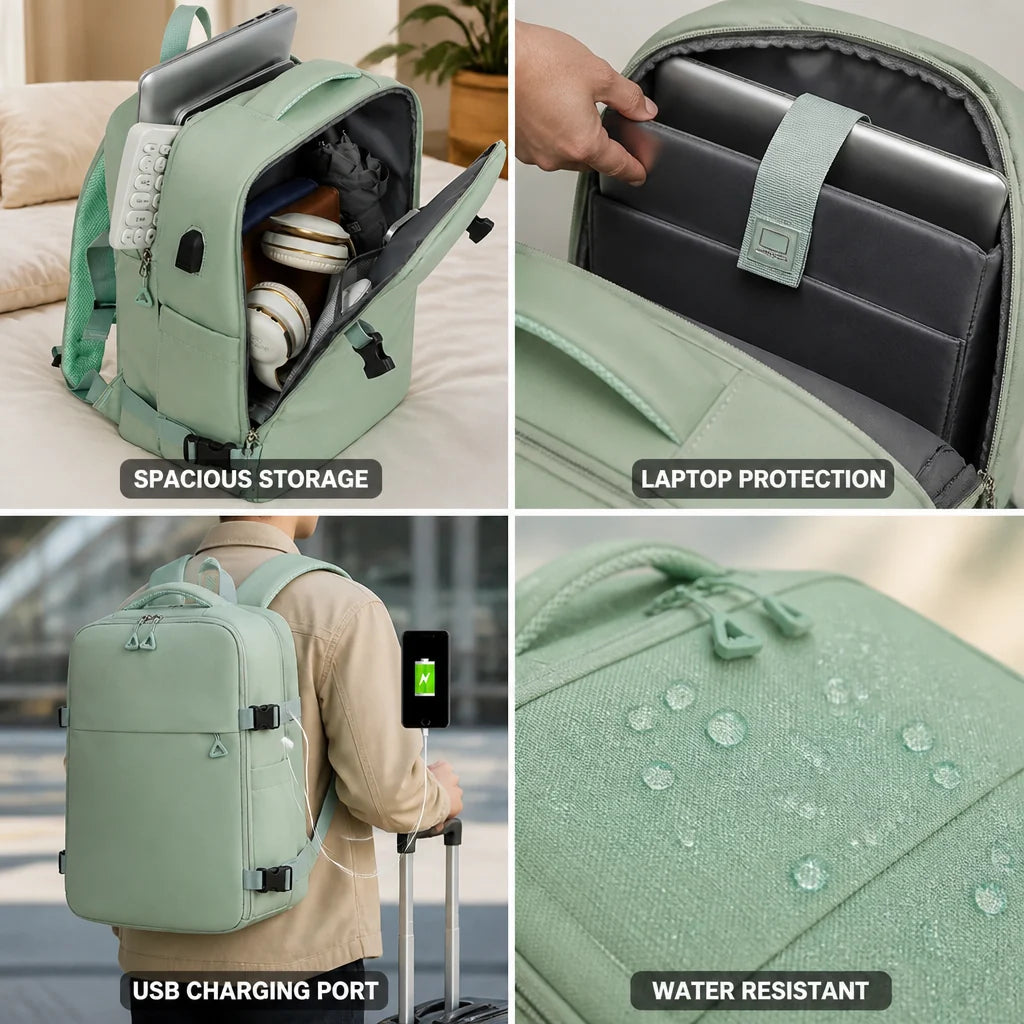 Waterproof 15-inch Laptop Travel Bag (Adjustable Straps)