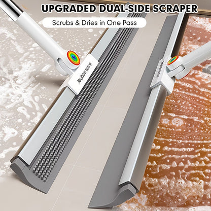 Floor Squeegee with Rubber Lip & TPE Bristles