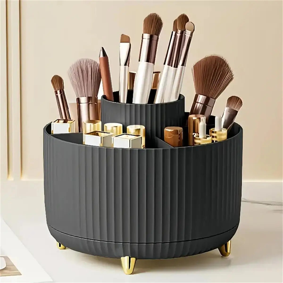 360° Rotatable Make-up Organizer with 5 Compartments
